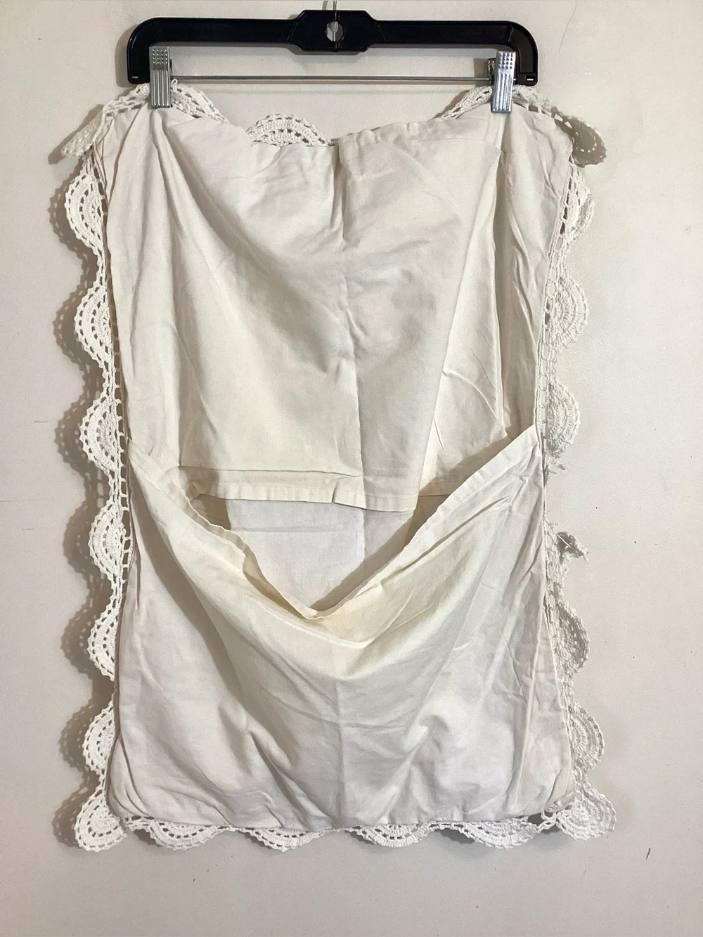 Crochet Cotton Pillowcase Scallop Edge Standard 18x26